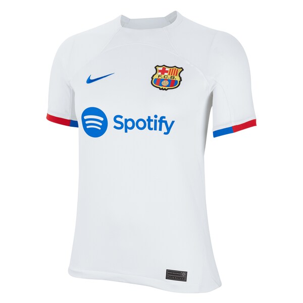 Gavi Barcelona Nike Youth 2023/24 Away Stadium Replica Player Jersey - White