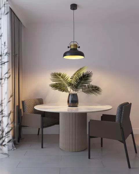 Lampa wisząca STEALLE czarna/złota