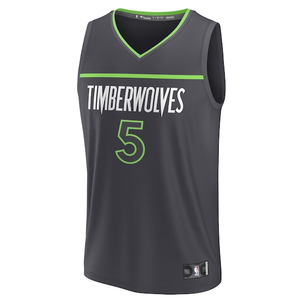 Anthony Edwards Minnesota Timberwolves  Fast Break Replica Player Jersey - Statement Edition - Anthracite