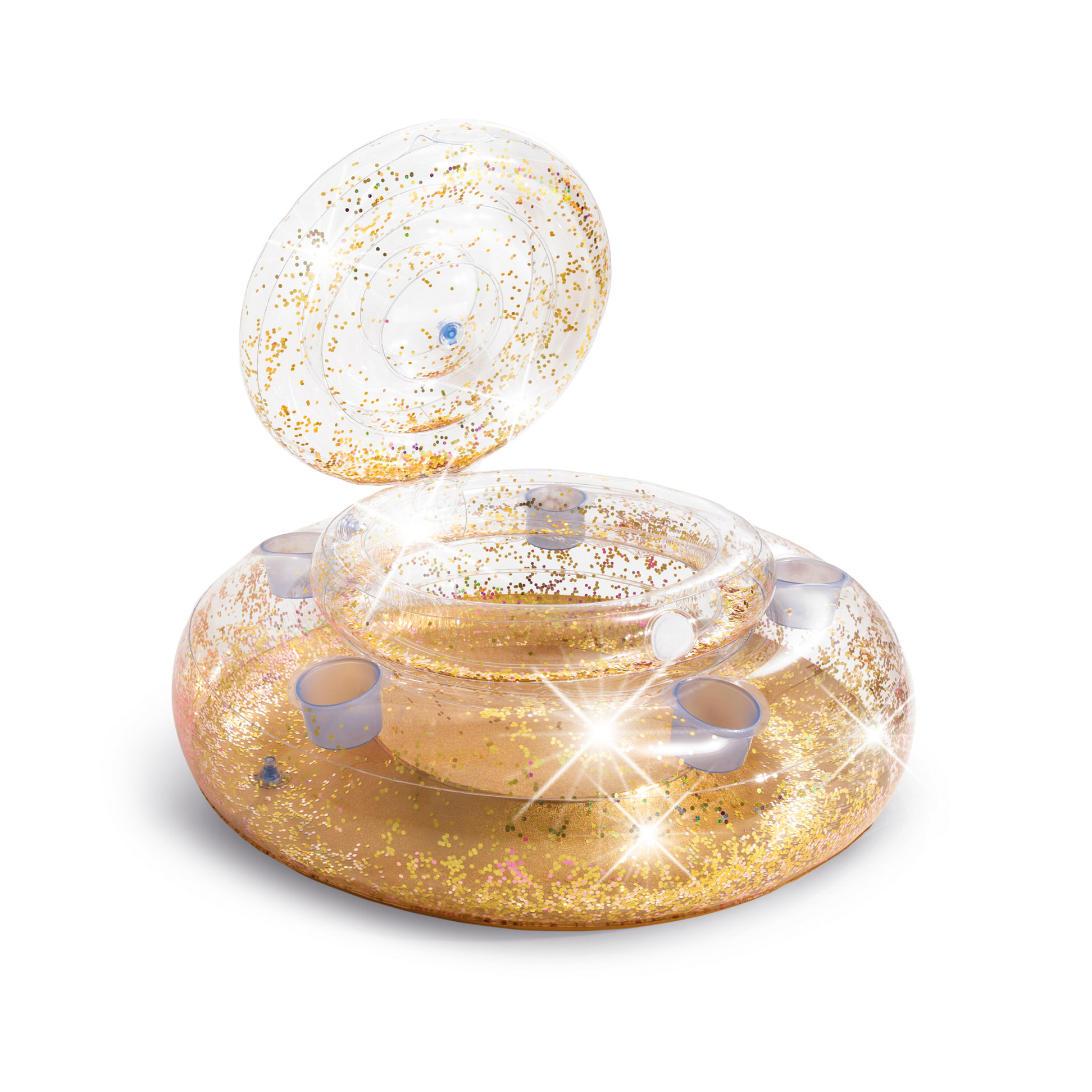 Suporte Para Bebidas Insuflável com Glitter