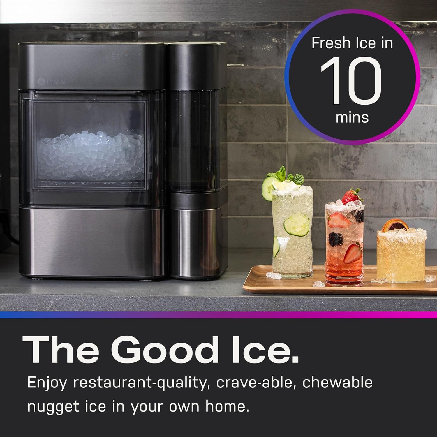 GE Profile Opal 2.0 with 0.75 Gallon Tank, Chewable Crunchable Countertop Nugget Ice Maker