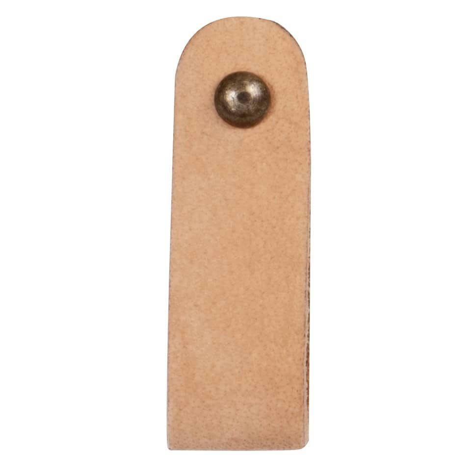 - Bouton de porte en cuir marron