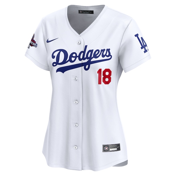 Yoshinobu Yamamoto Los Angeles Dodgers Nike Women's 2024 World Series Champions Home Limited Player Jersey - White