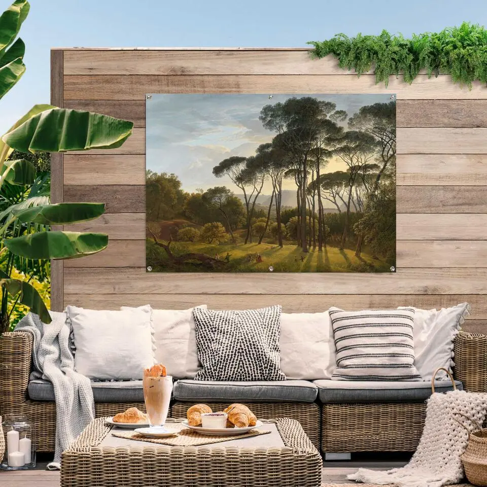 Tuinposter Voogd Italiaans Landschap - 100 x 140 - Groen