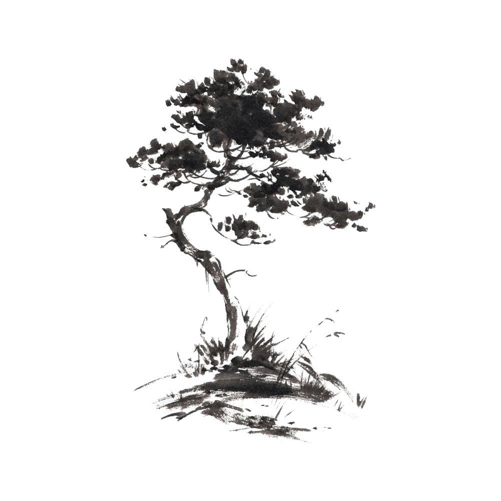 ARBRE - Autocollant mural arbre aquarelle 50x70