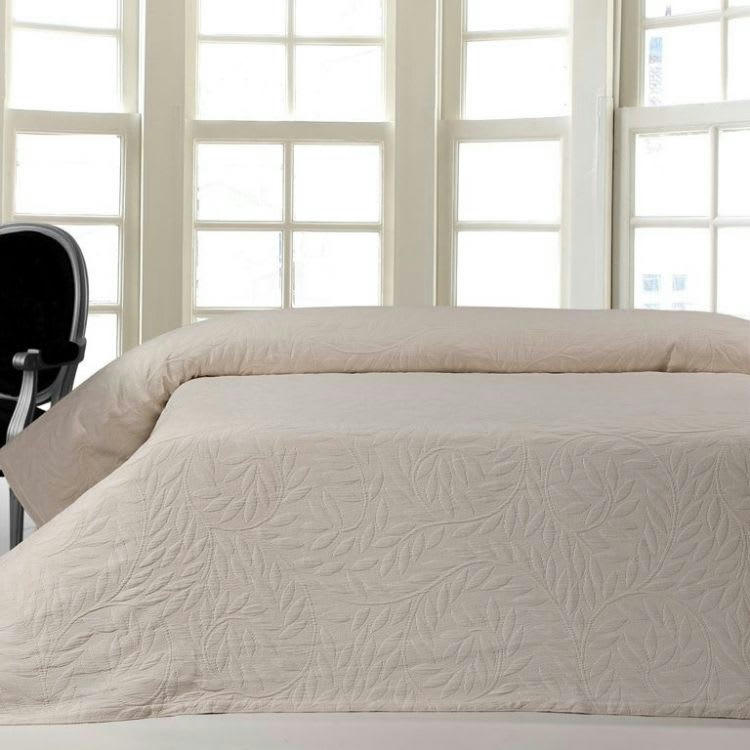 BRISTOL - Dessus De Lit en Coton Blanc 250x260 cm