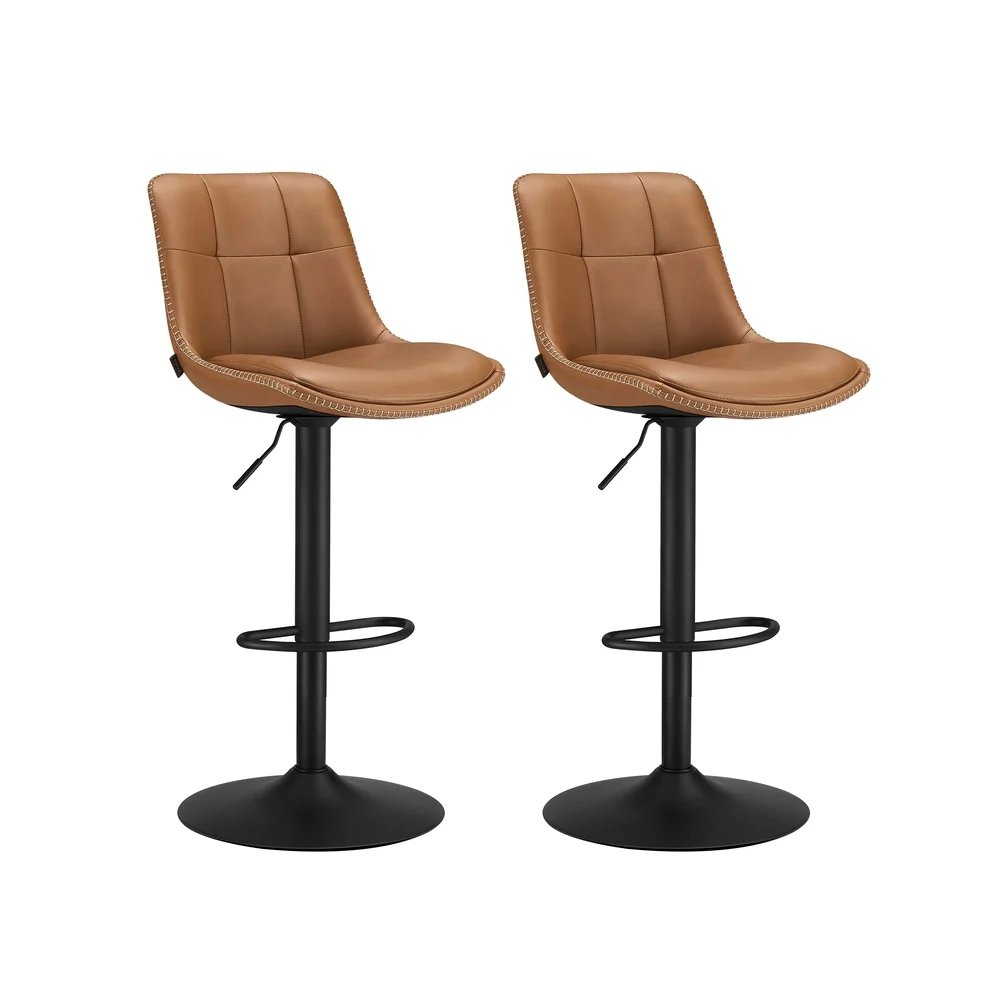 2 Tabourets de bar noir d'encre