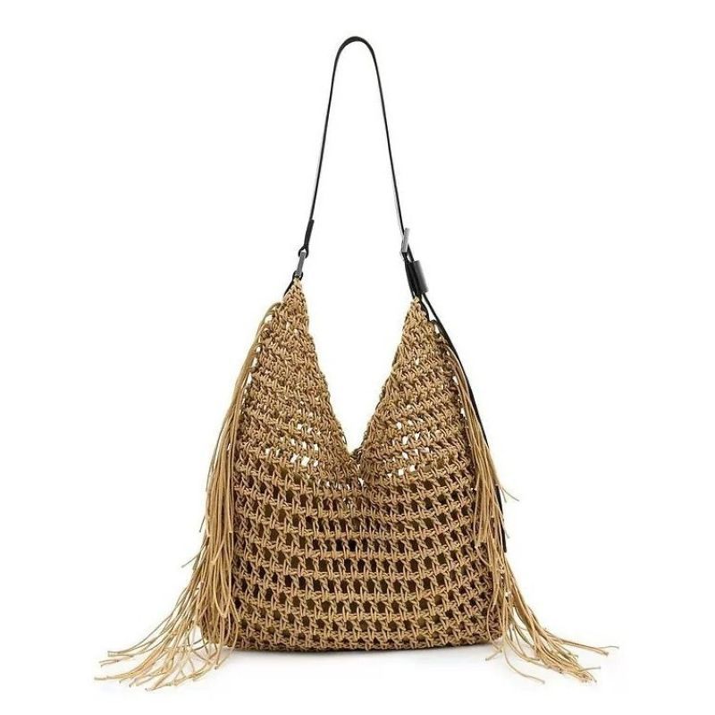 PEACH ACCESSORIES Boho Shoulder Bag with Statement Fringe