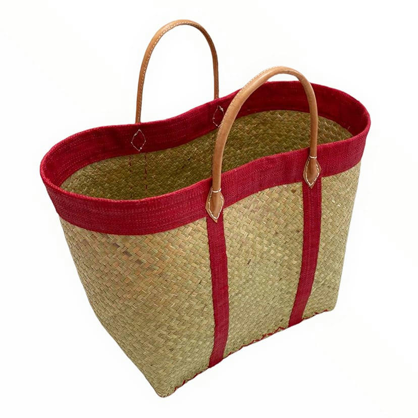 tsimgy - Panier jonc Tsimgy rouge taille XL