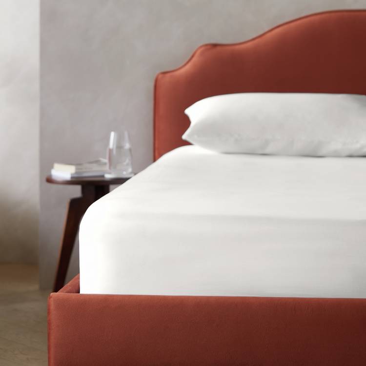 Habitat Egyptian Cotton 400TC Cream Fitted Sheet- Single