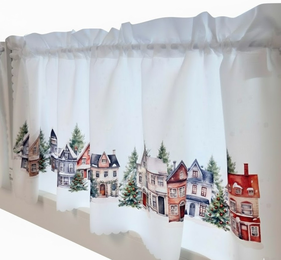 Zazdrostka 100x40 cm ZIMOWE MIASTECZKO Microfibra świąteczna