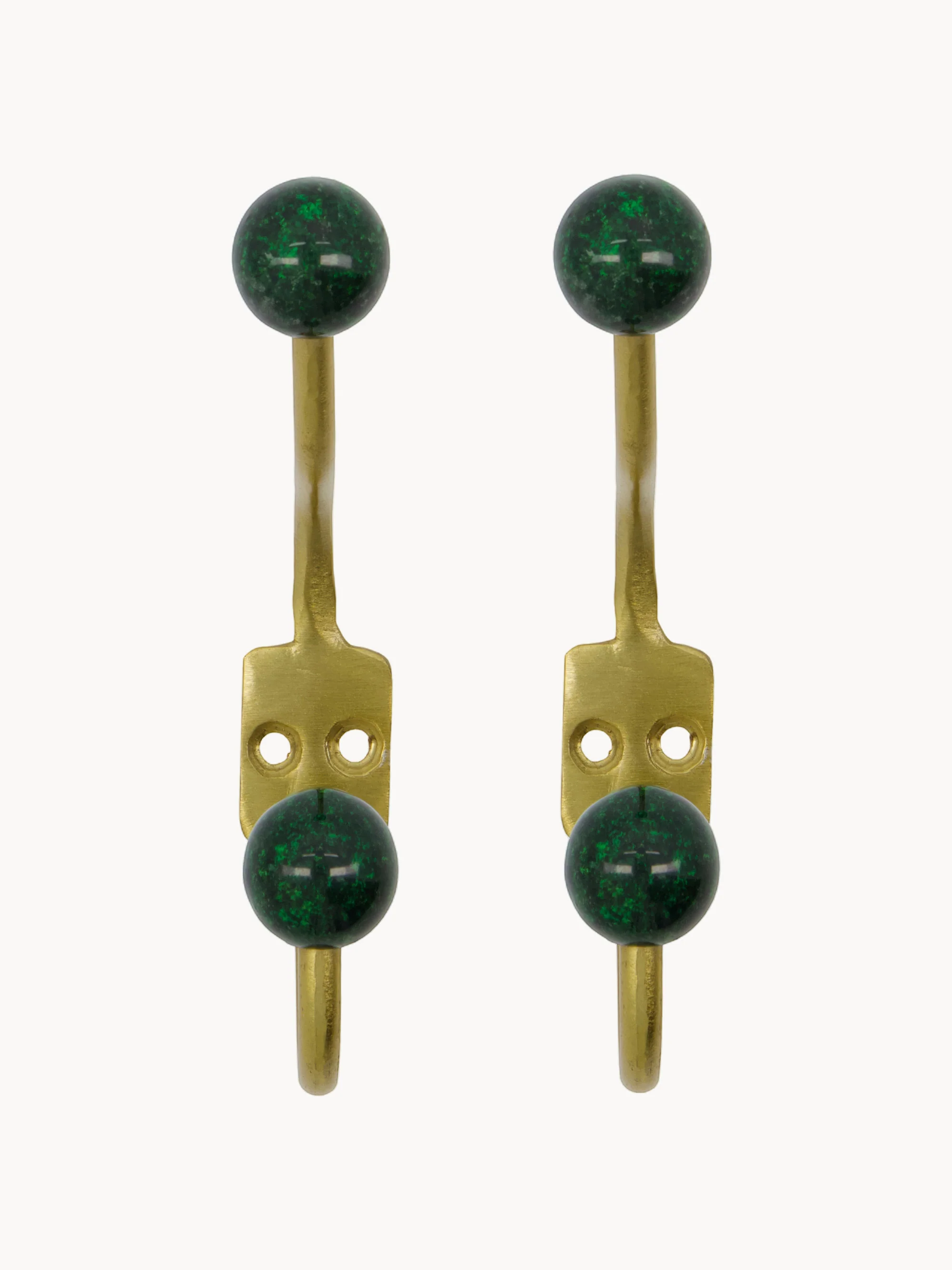 Handgefertigte Metall-Wandhaken Ball, 2er-Set