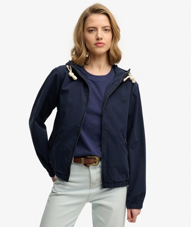 Hooded Washed Twill Jacket