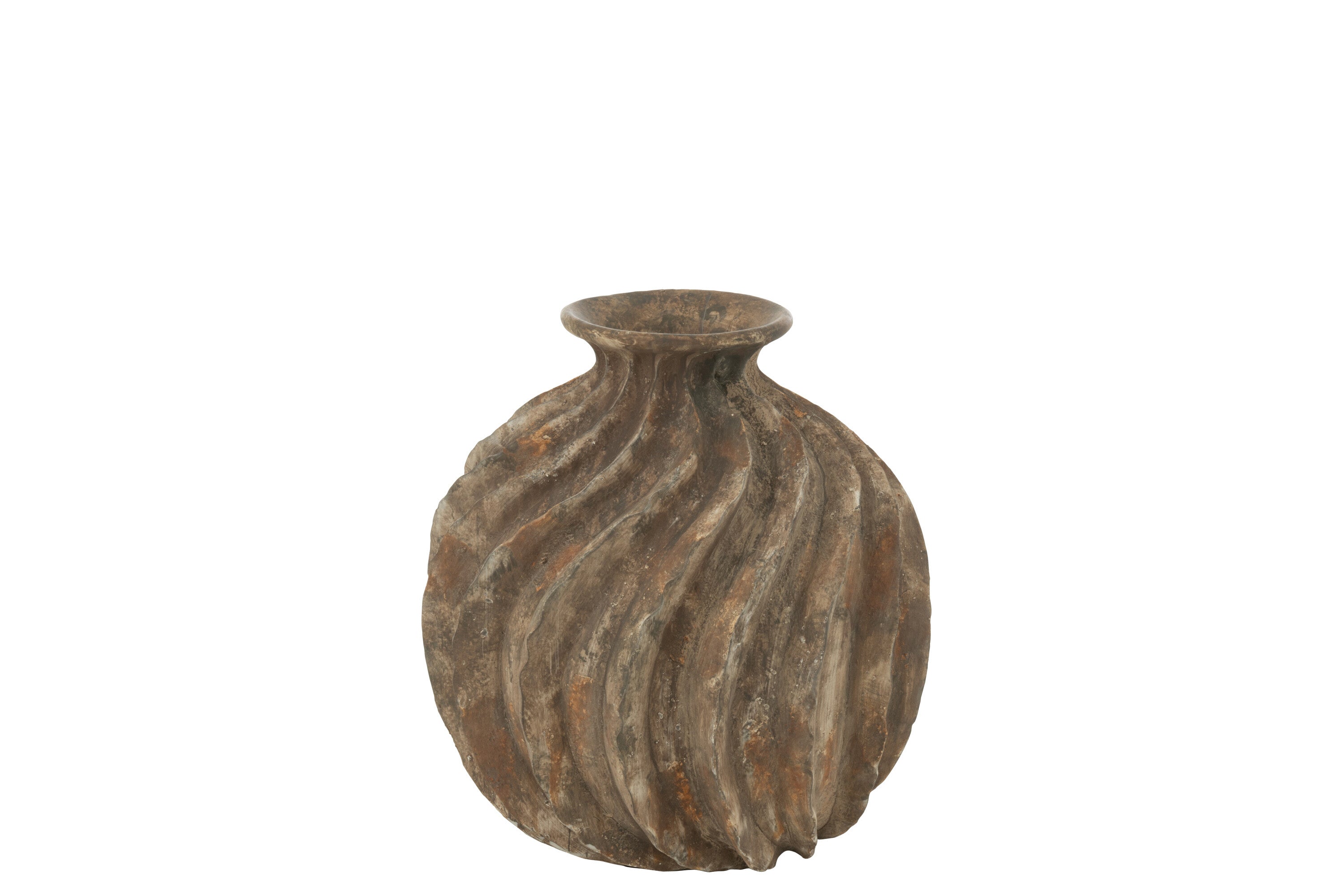 J-Line vaas Ballon Antiek - polyresin - large - Ø 34.5 cm