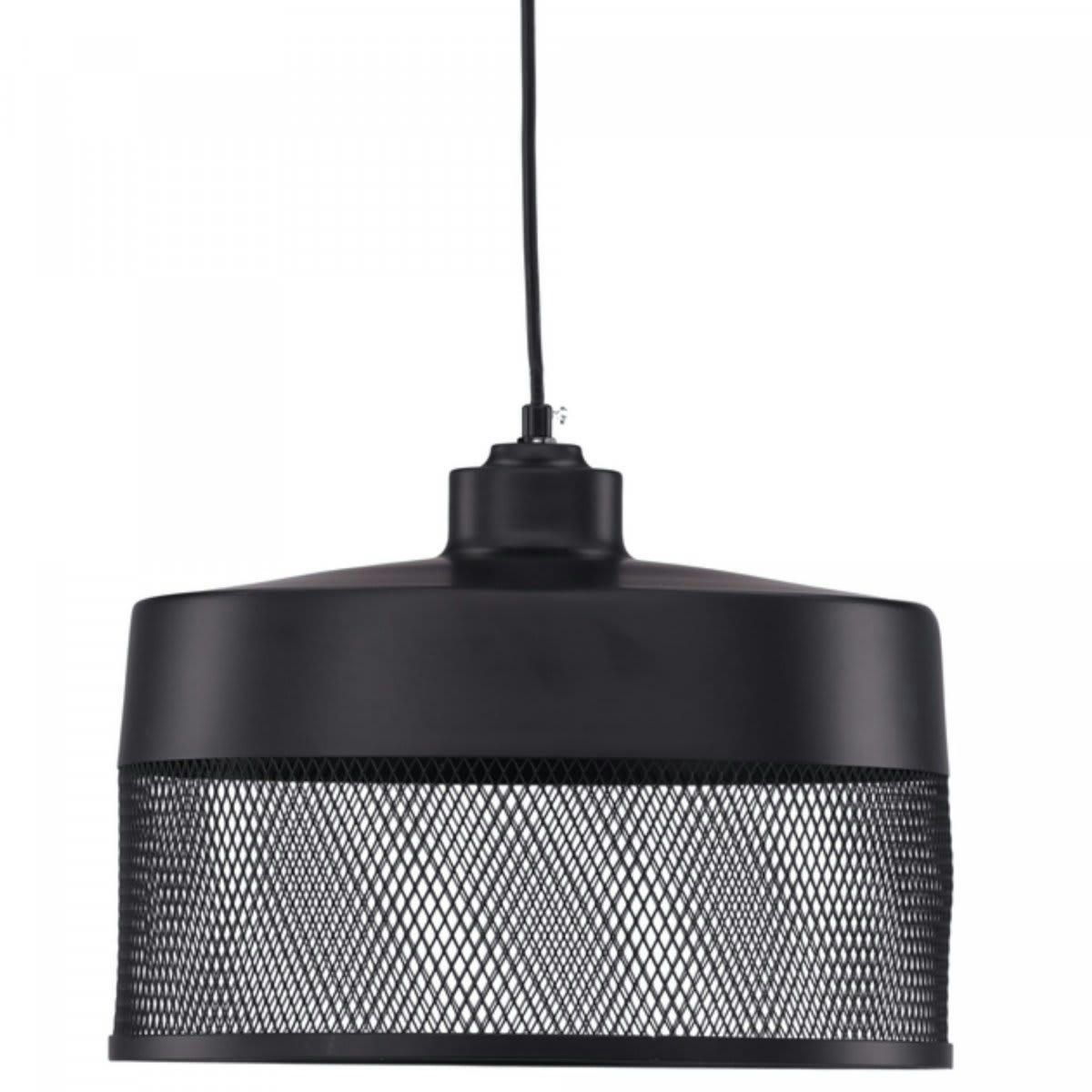 MELA - Suspension industrielle en métal noir