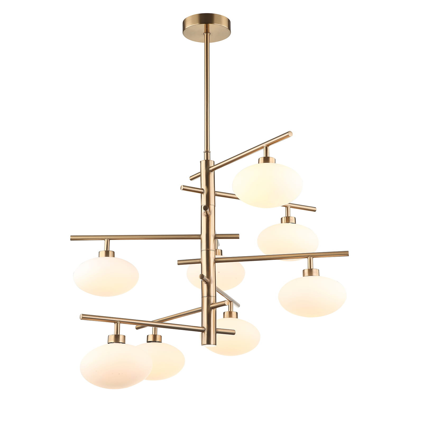 Lampa wisząca mosiężno-złota-biała Fiorenzo 8xG9x25W Italux