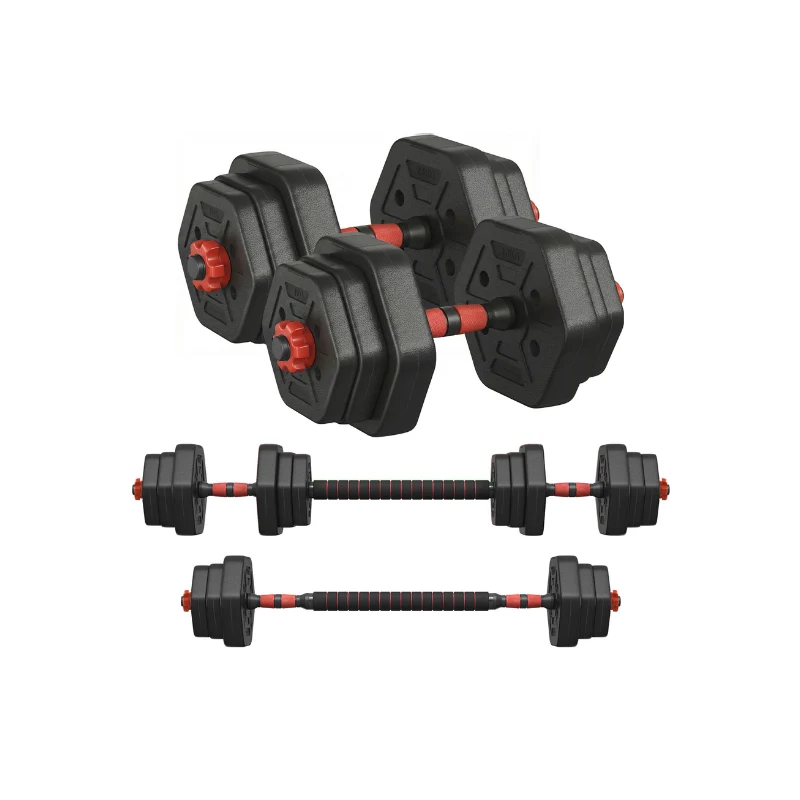Haltères réglables avec barre de connexion