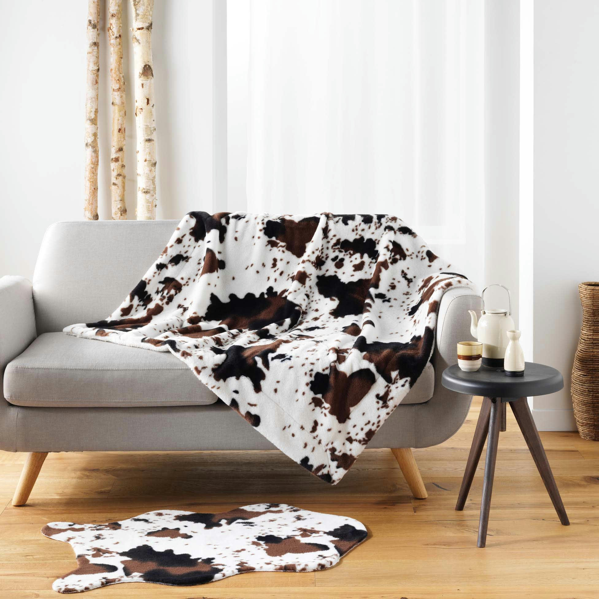 WESTERN - Plaid imitation fourrure sherpa 125x150cm