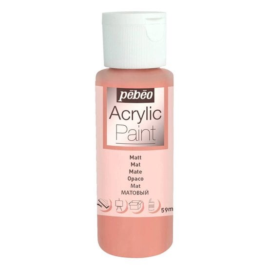Pebeo Antique Pink Matt Acrylic Craft Paint 59ml