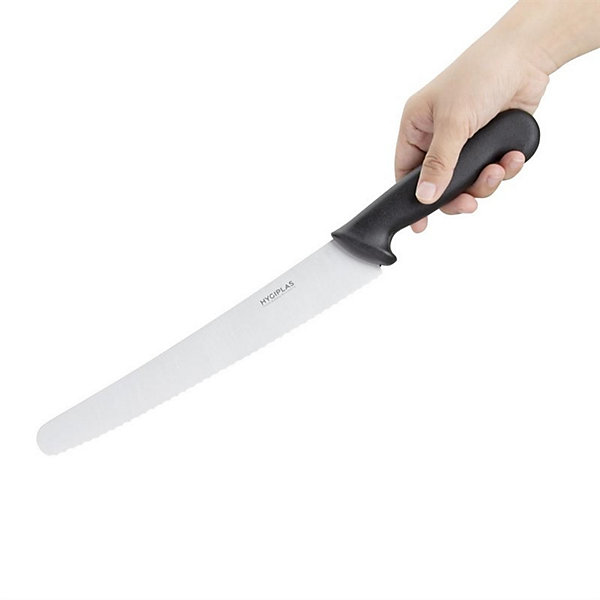 Couteau à Pâtisserie Noir Denté 250 mm - Hygiplas