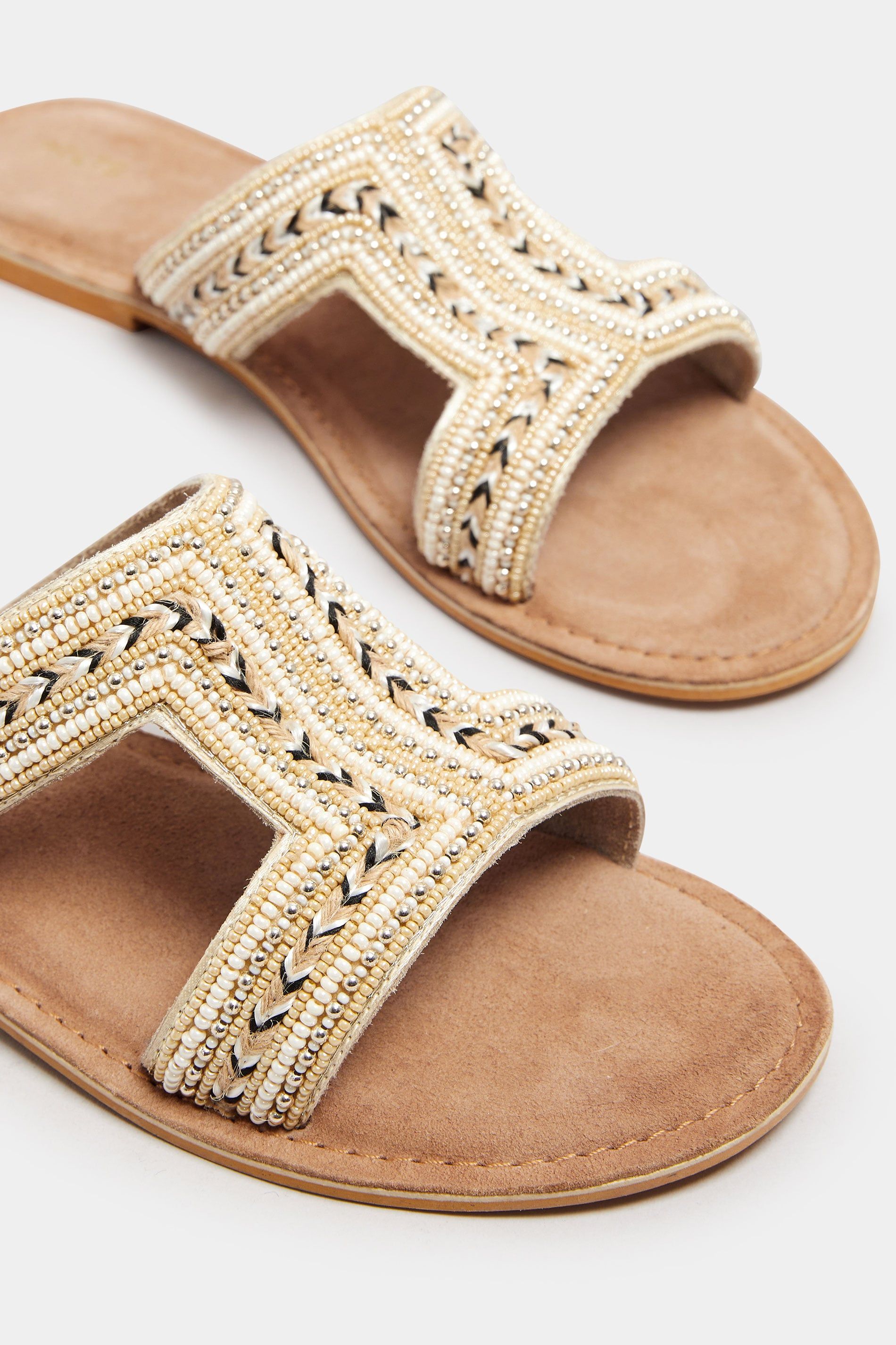 Long Tall Sally Beaded Slip-On Sandals