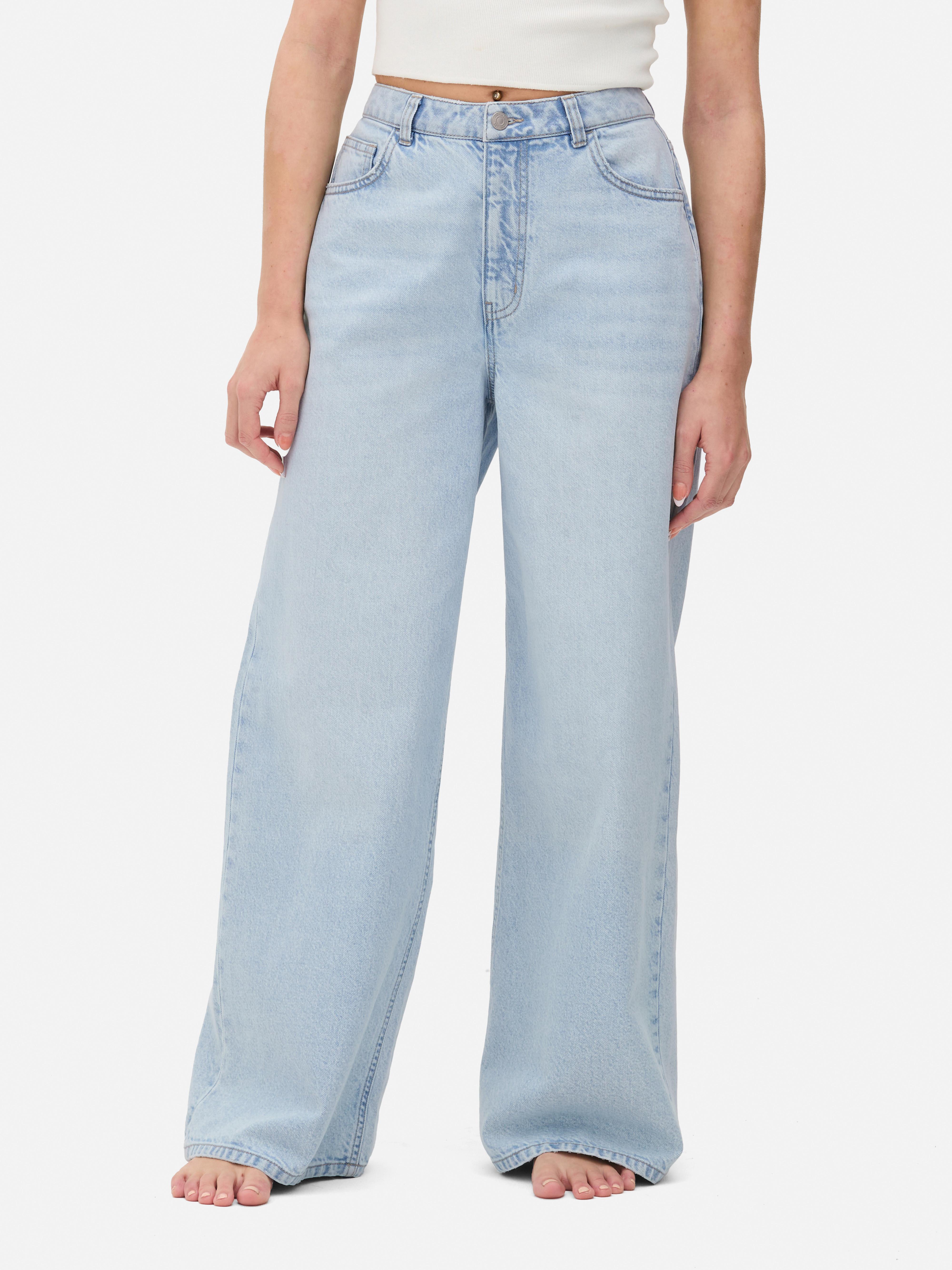 Mid-Rise Wide-Leg Jeans