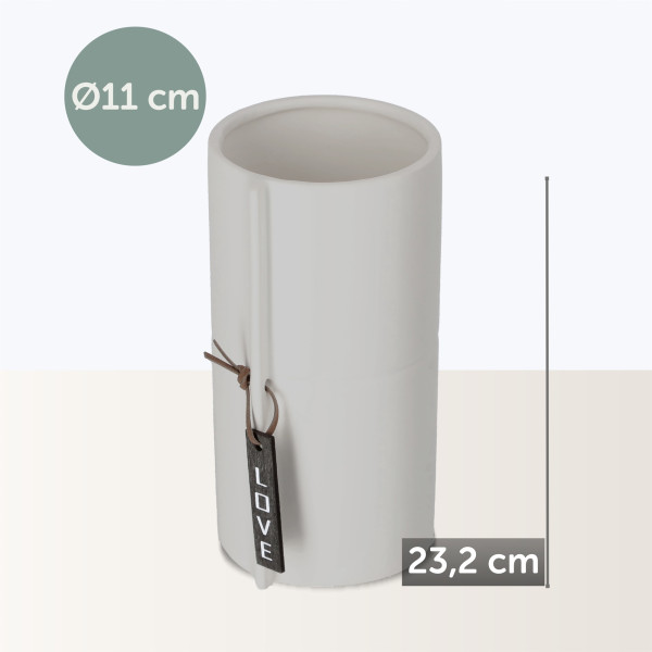 Kadax Doniczka Ceramiczna 11cm Osłonka Szara