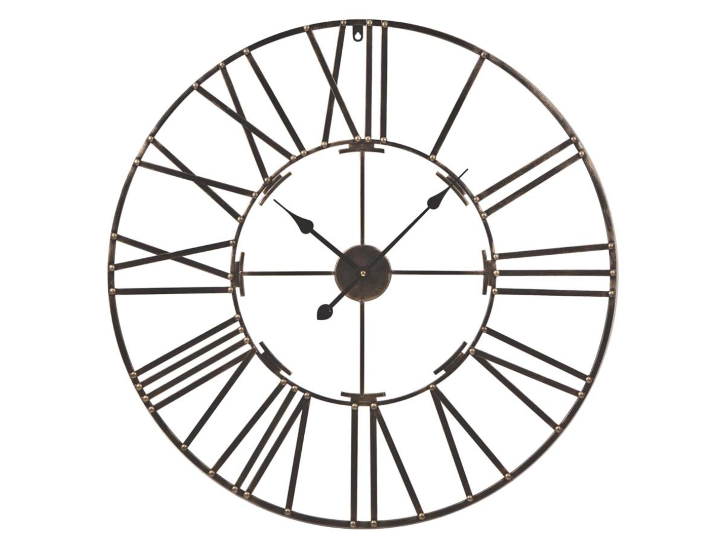 Zegar ścienny metalowy 80 cm czarny