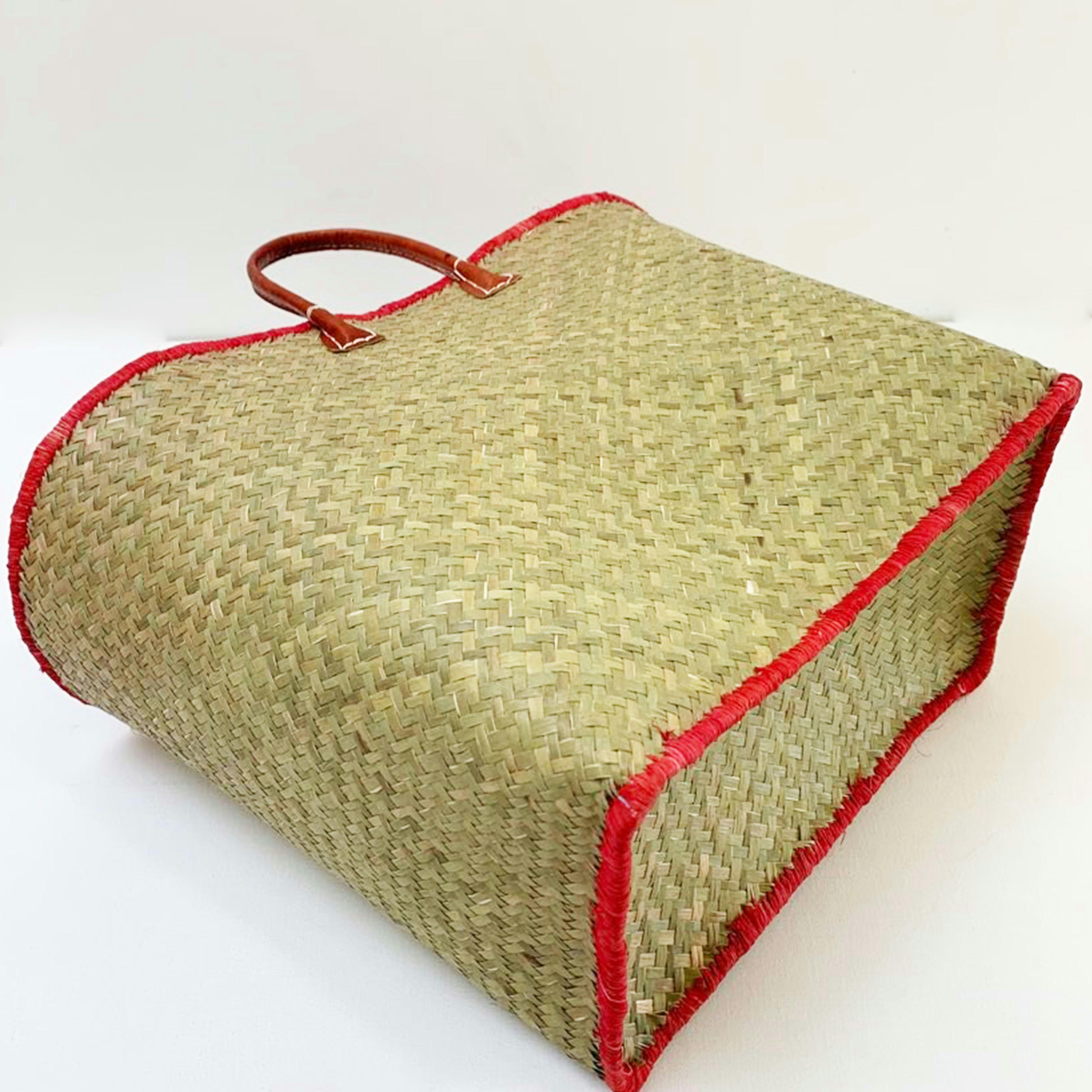 PANIERS PENJY GM - Panier naturel et rouge penjy GM