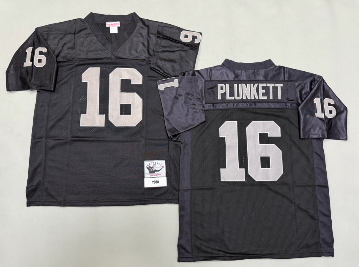 Jim Plunkett Las Vegas Raiders Authentic Throwback Retired Player Jersey