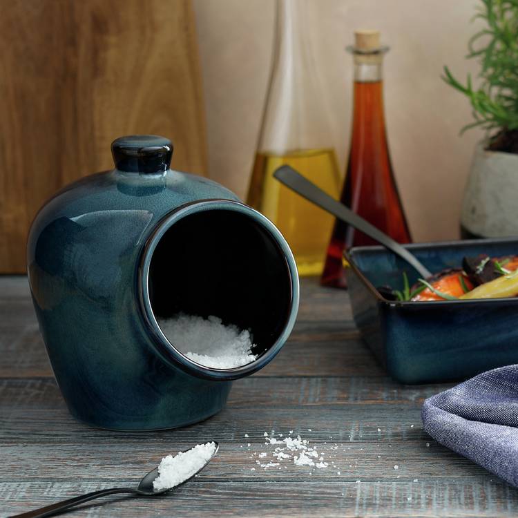 Habitat Stoneware Salt Container