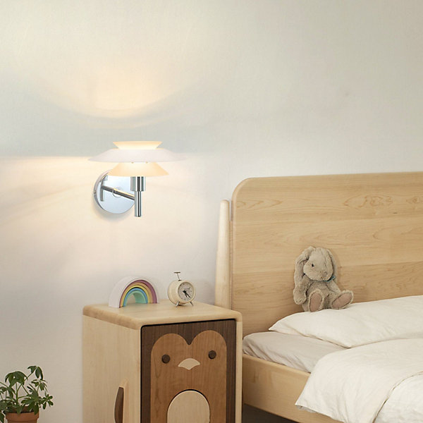 NETTLIFE Applique murale intérieur pour chambre à coucher - Design en métal blanc, créative lampe de couloir G9 Sans ampoule