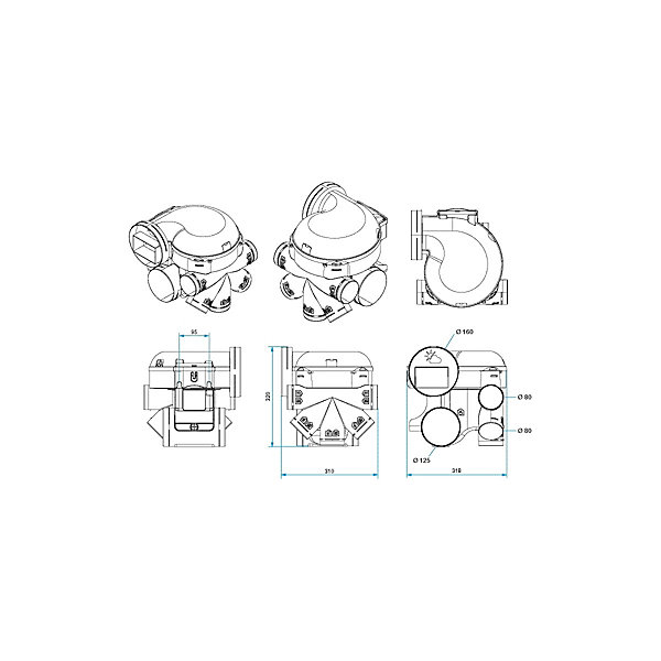 Kit VMC simple flux Hygroréglable Aldes Premum MW