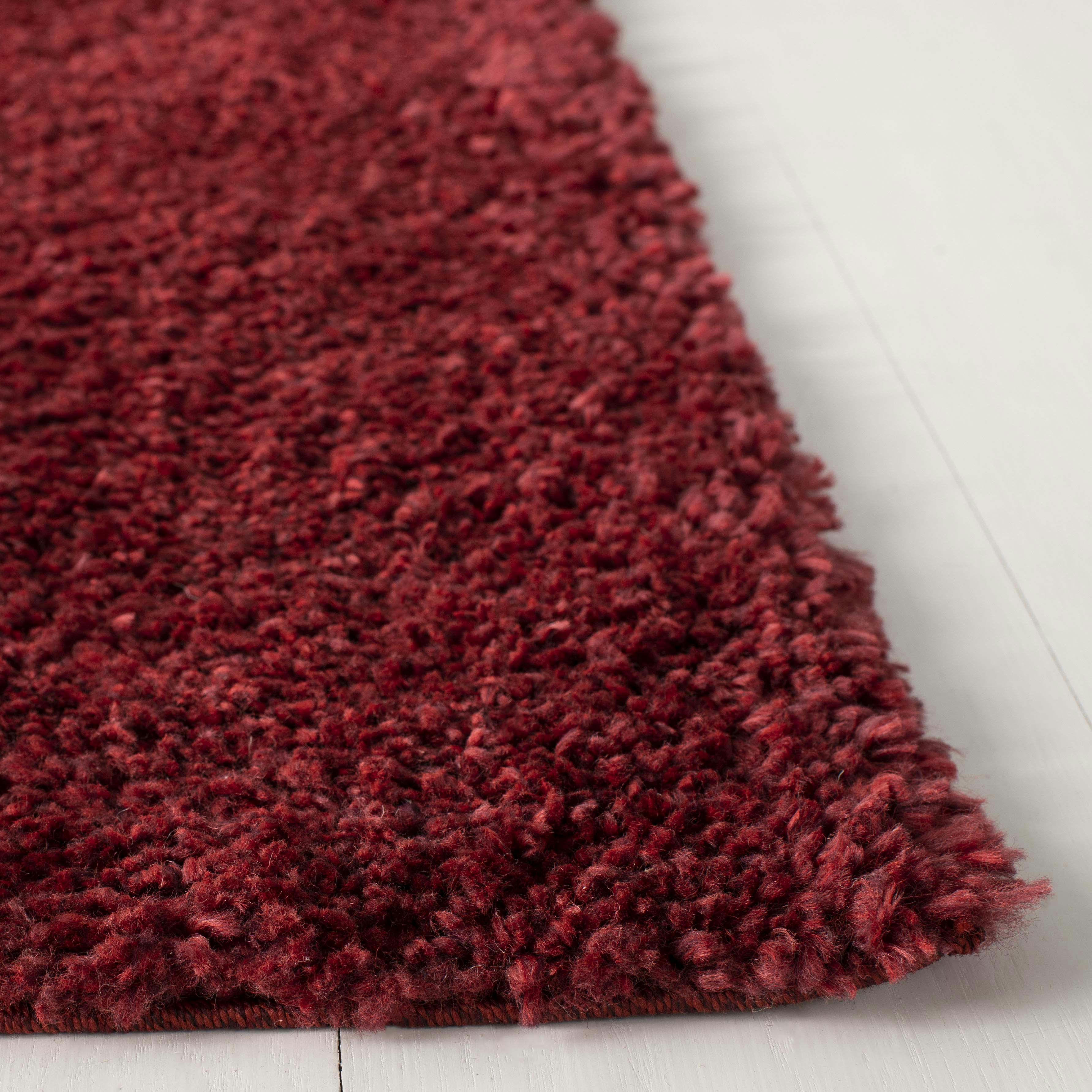 AUGUST SHAG - Tapis de salon interieur en bourdeaux, 91 x 152 cm