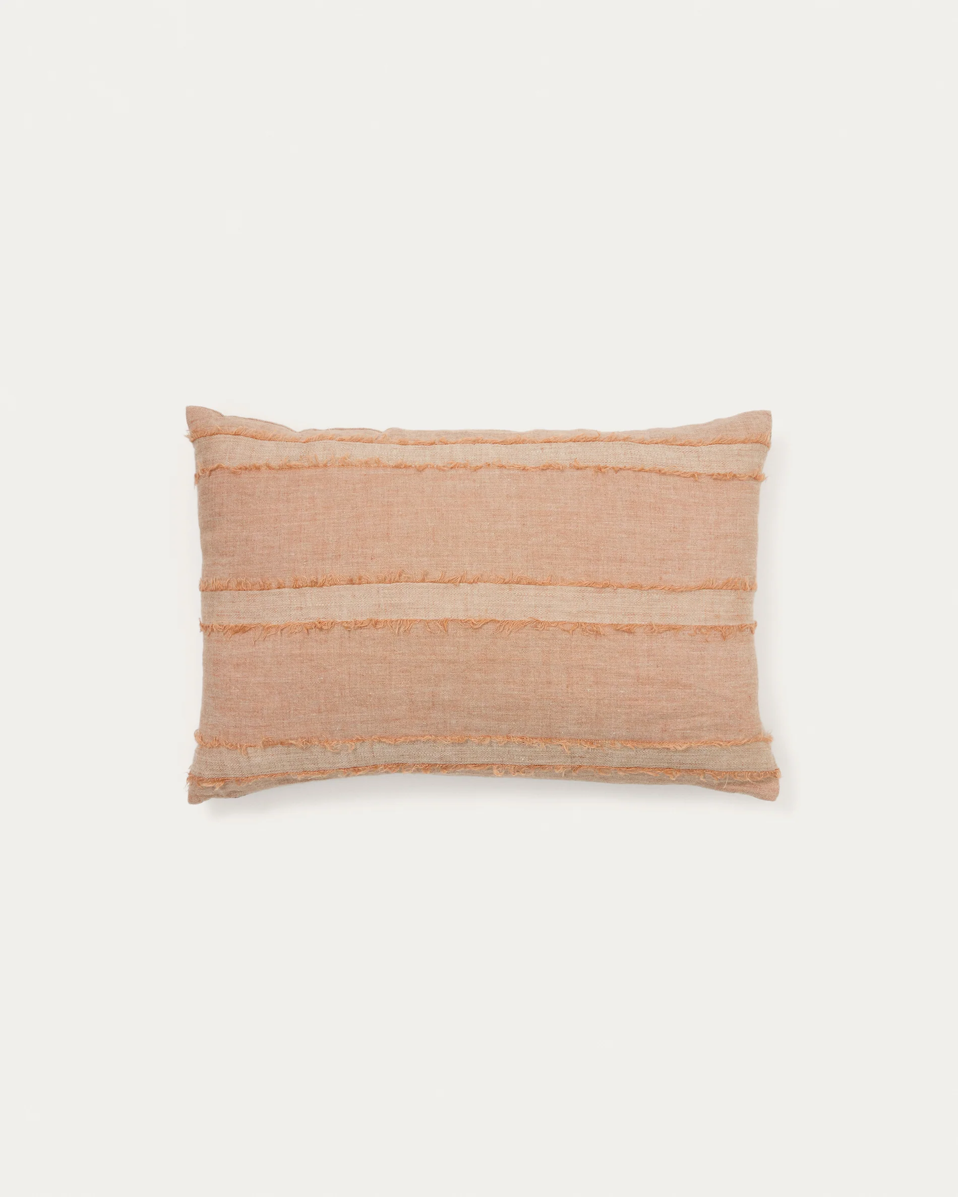 Neris terracotta 100% linen cushion cover 40 x 60cm