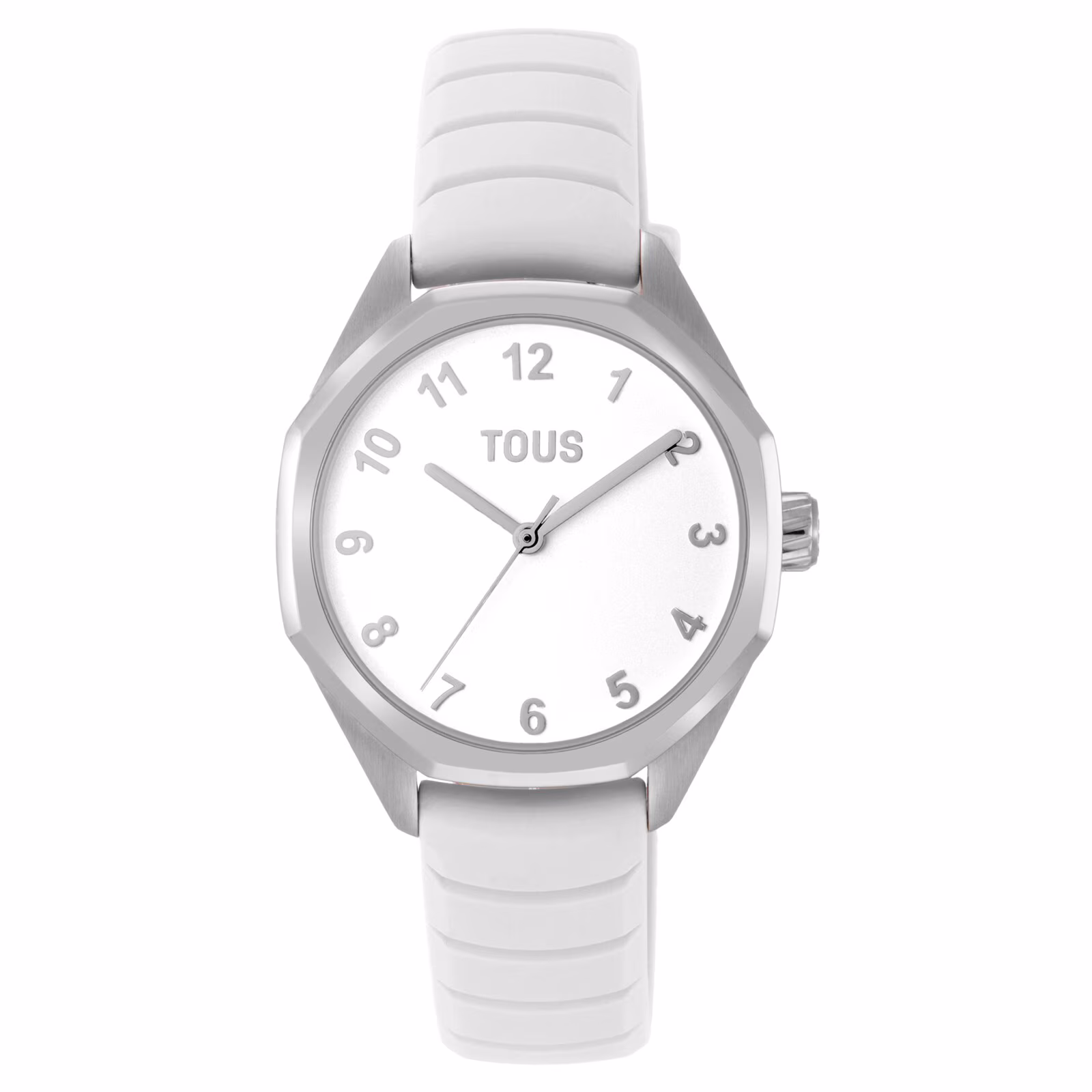 Reloj analógico con correa de caucho en color blanco TOUS Now KDT