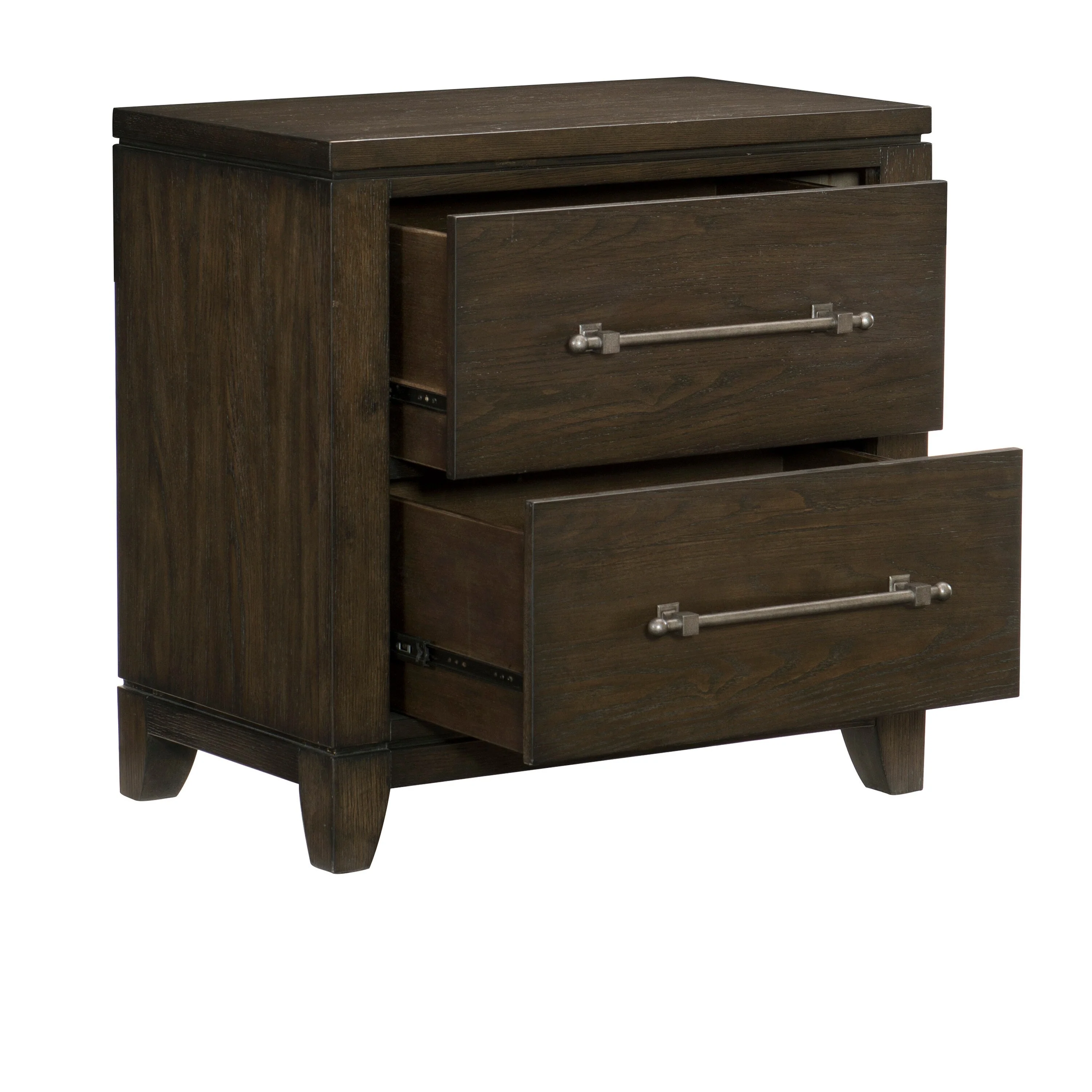 Contemporary Style Bedroom 1pc Nightstand of 2 Drawers Wooden Furniture Modern Look