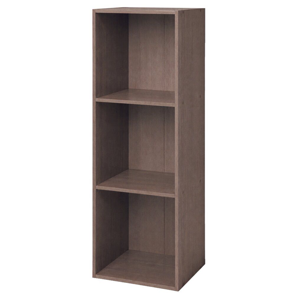 Tour de rangement Box Cube 3 cases en bois marron 35x30xH103cm