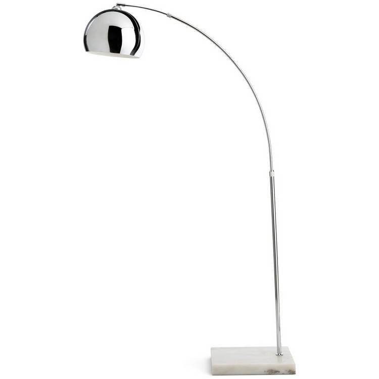 Habitat Nalone Arc Floor Lamp – Chrome & Marble