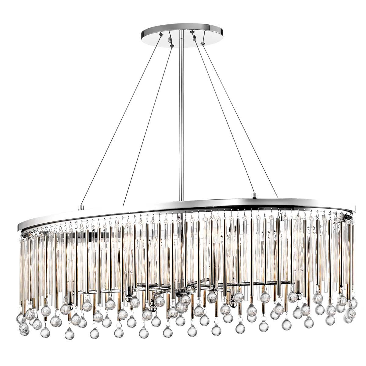 Lampa wisząca polerowany chrom Piper 6xE14x60W Kichler