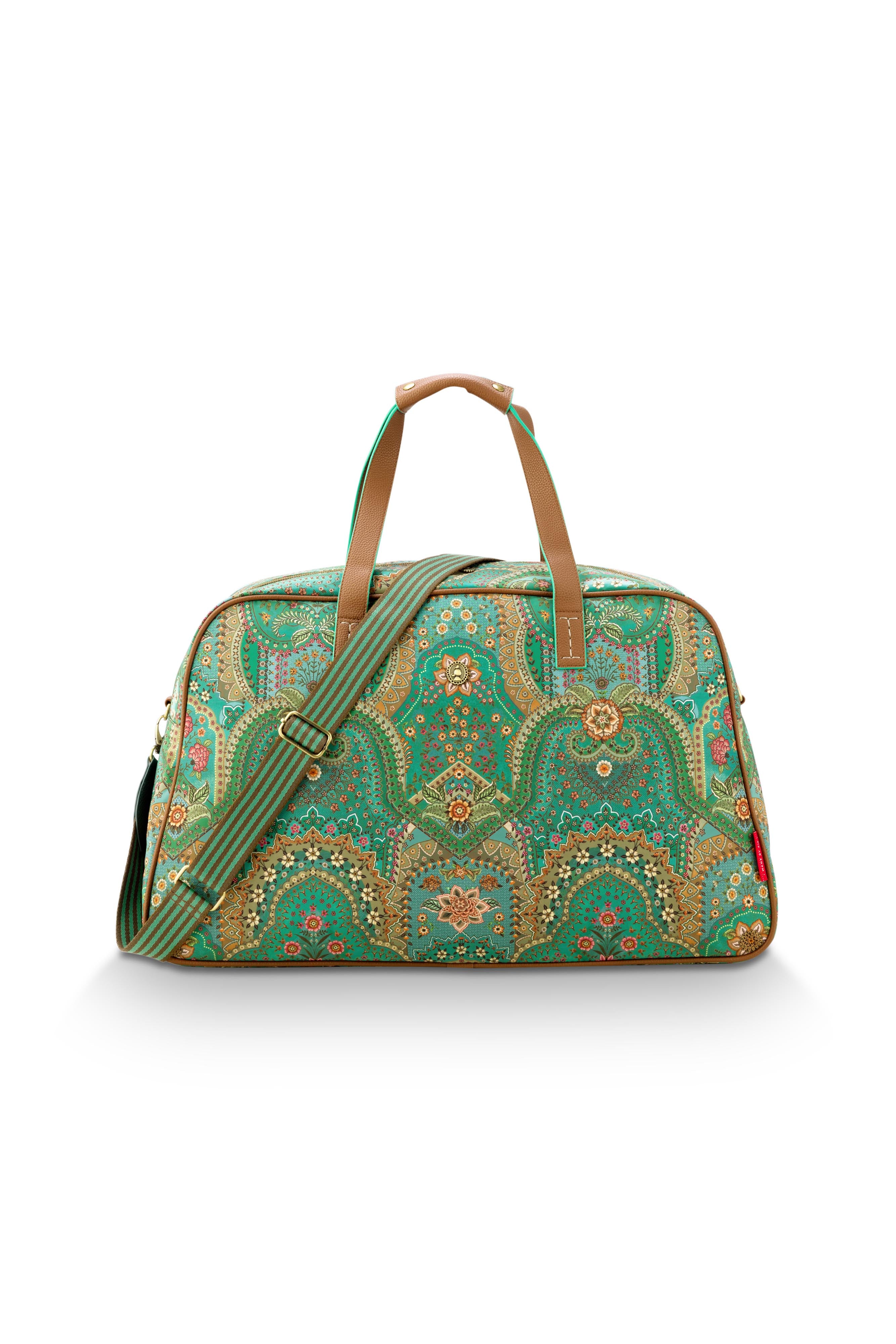 Pip Studio - Tovy Weekendtas Dames - Jabali - Groen - 57x22x37cm
