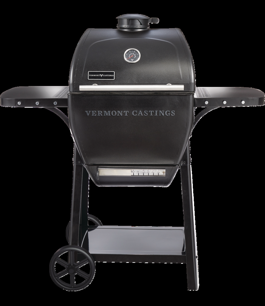 Vermont Castings Pioneer 7-in-1 Charcoal Kamado BBQ Grill & Smoker with Side Shelves