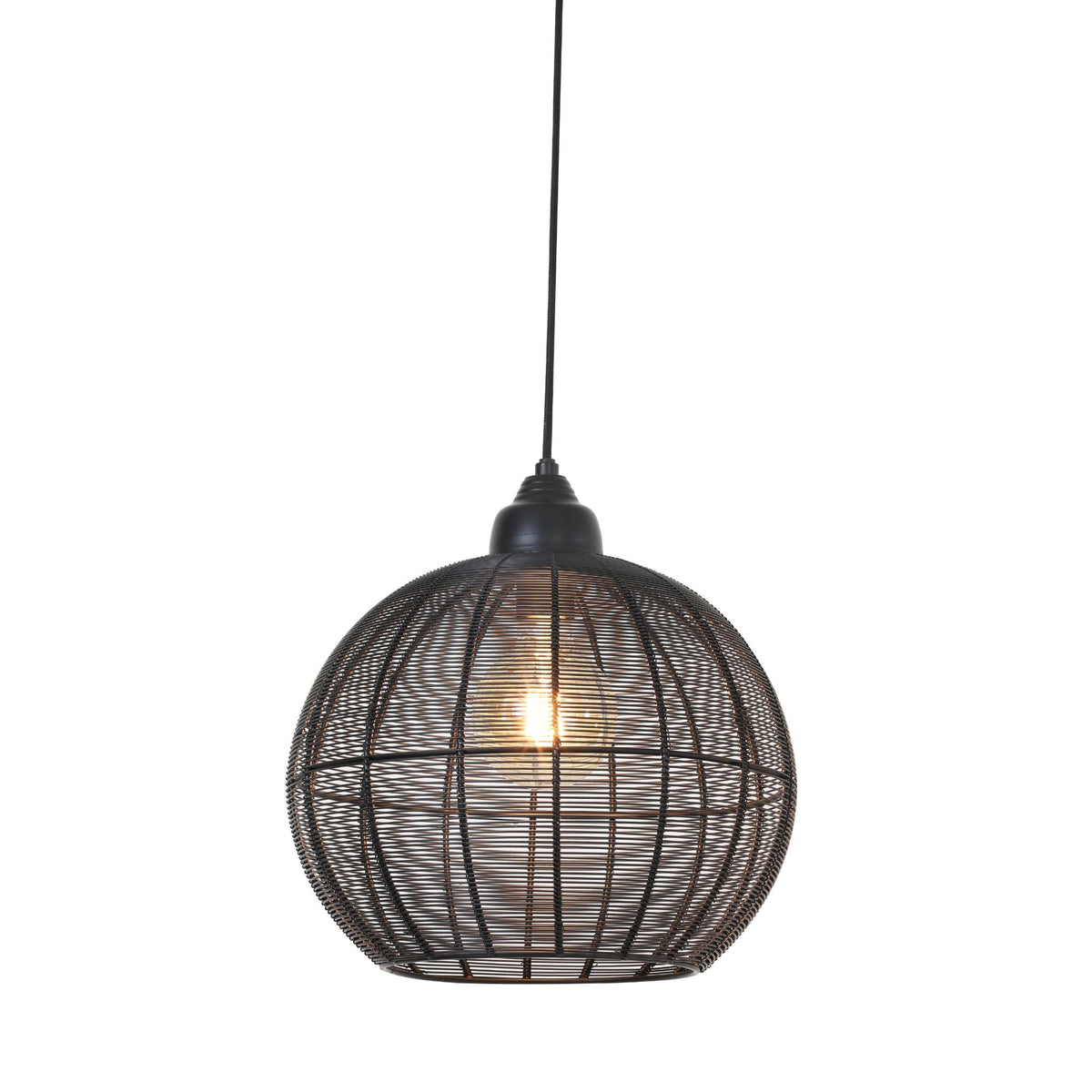 Light & Living hanglamp Milla - zwart - Ø32cm