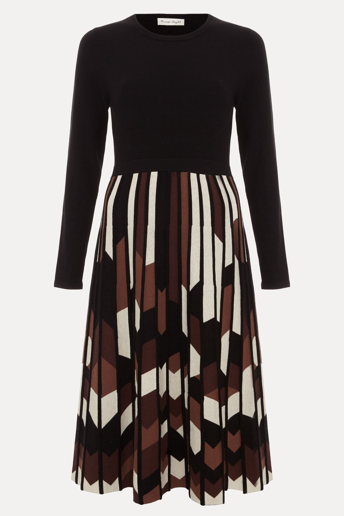 Phase Eight Maci Pleated Long Sleeve Dress