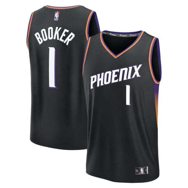 Devin Booker Phoenix Suns  Youth  Fast Break Jersey - Statement Edition - Black