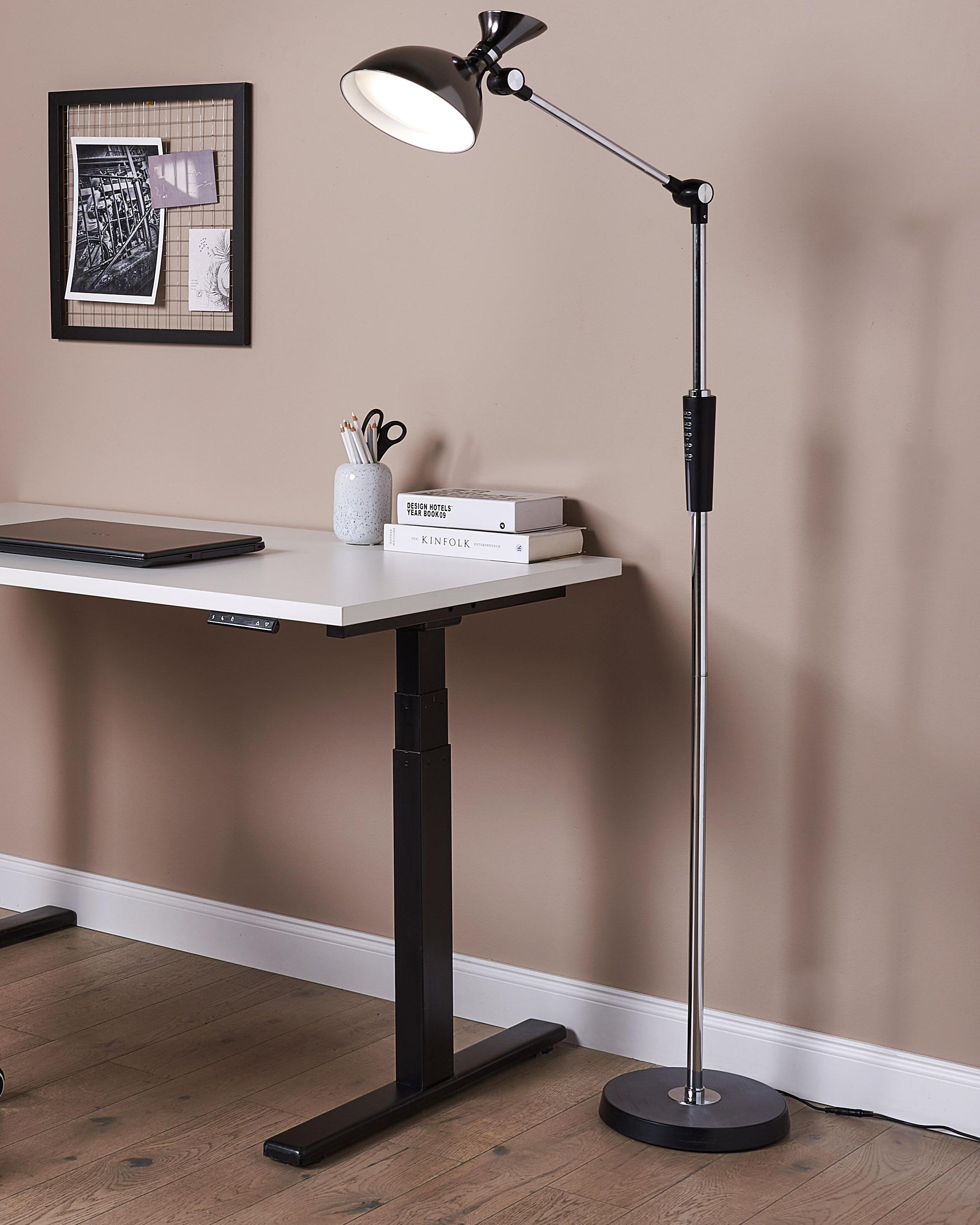 LED Floor Lamp ANDROMEDA with Dimmer Metal Silver