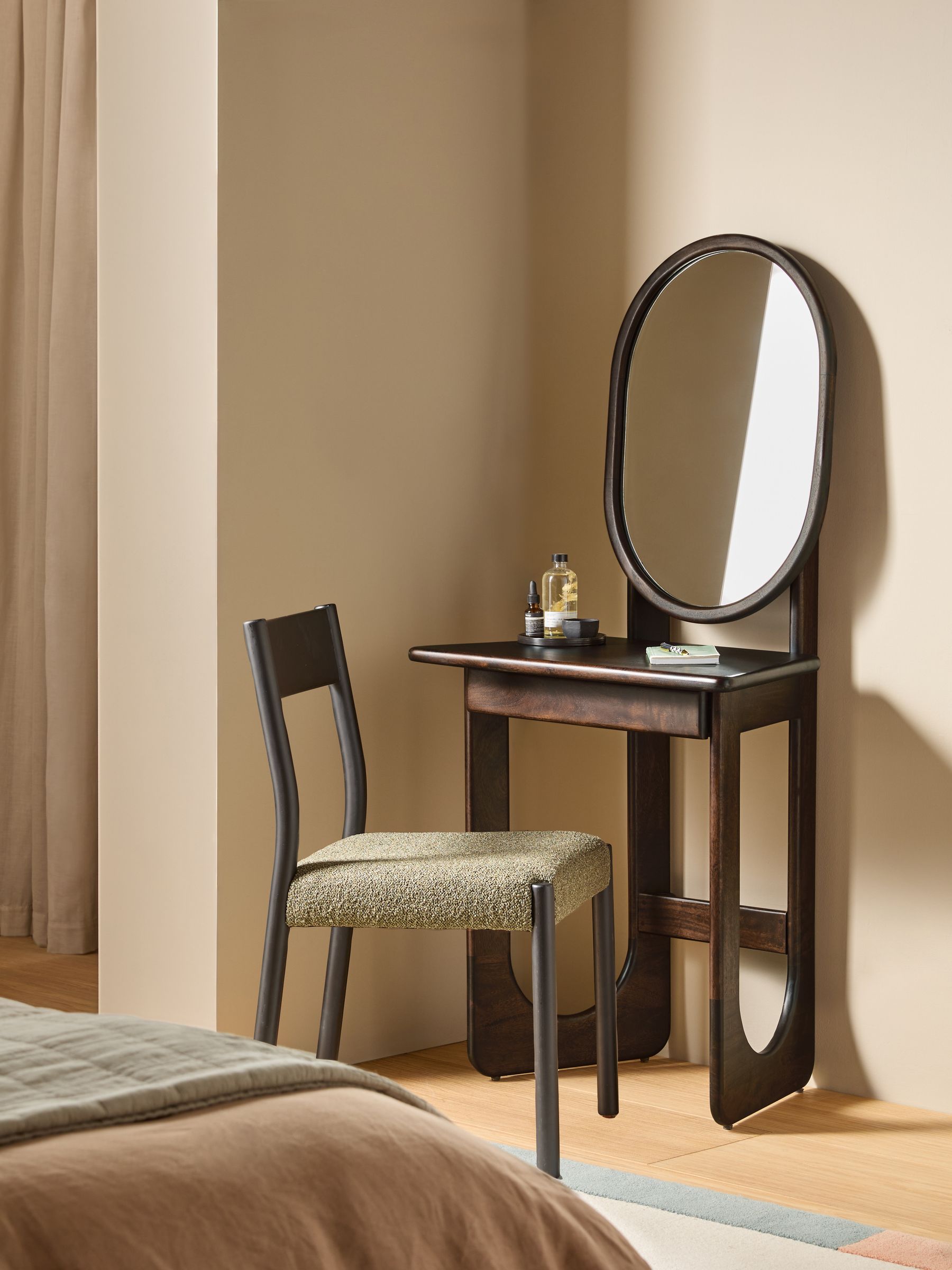 Arlo Console Dressing Table in Dark Brown