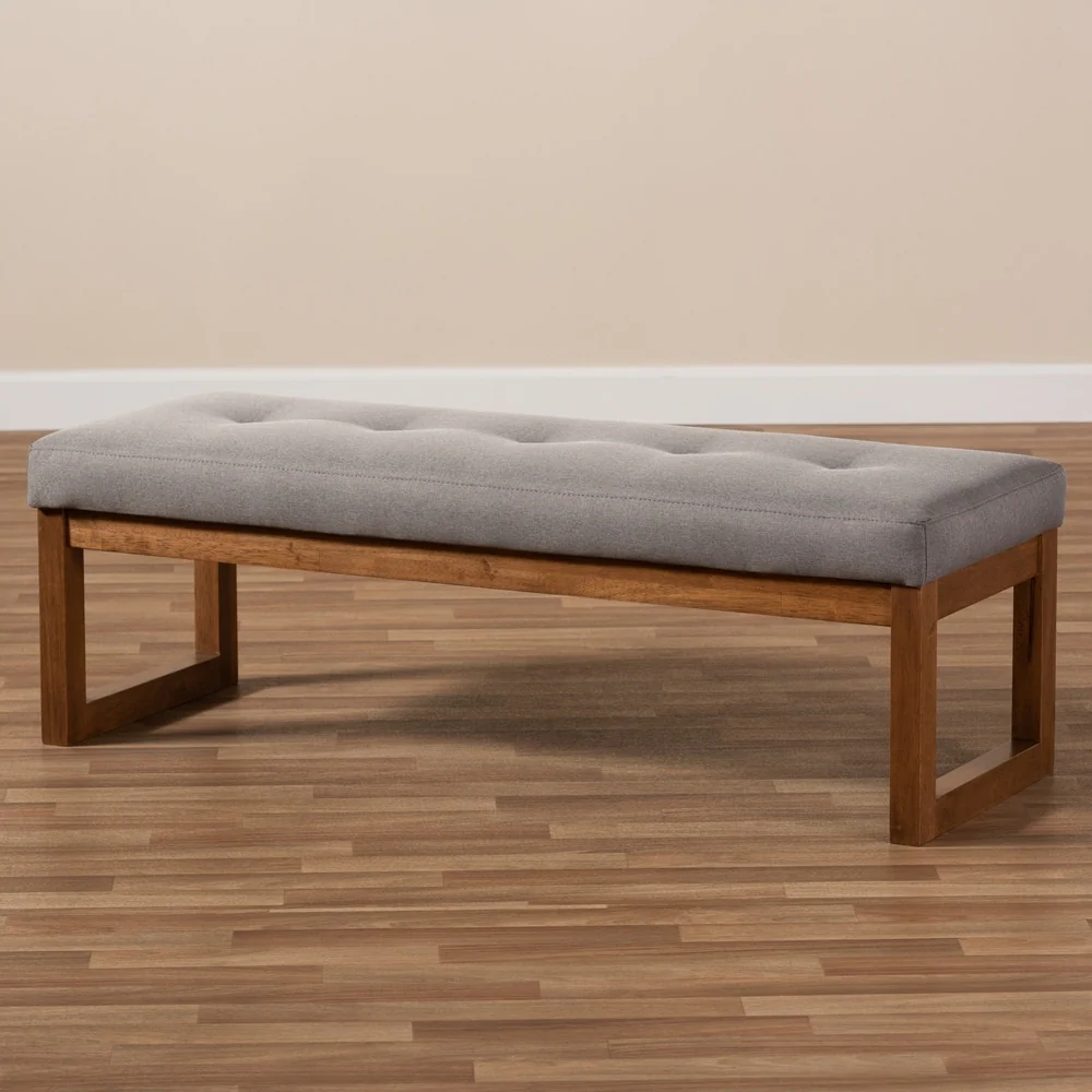 Contemporary Fabric Upholstered Bench by Baxton Studio
