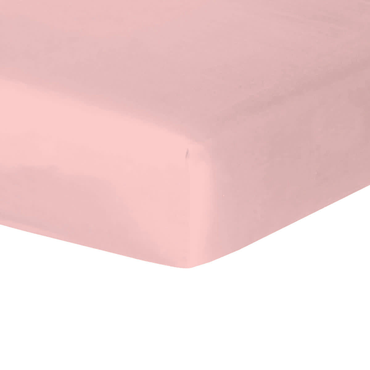 JULIA - Drap housse satin de coton  200x200x40 rose