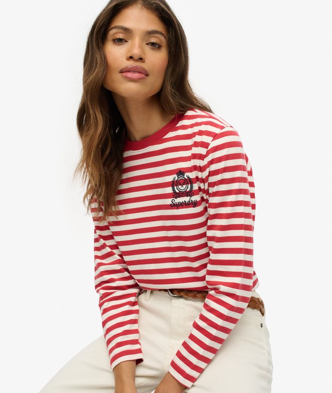 Country Club Long Sleeve Stripe Top